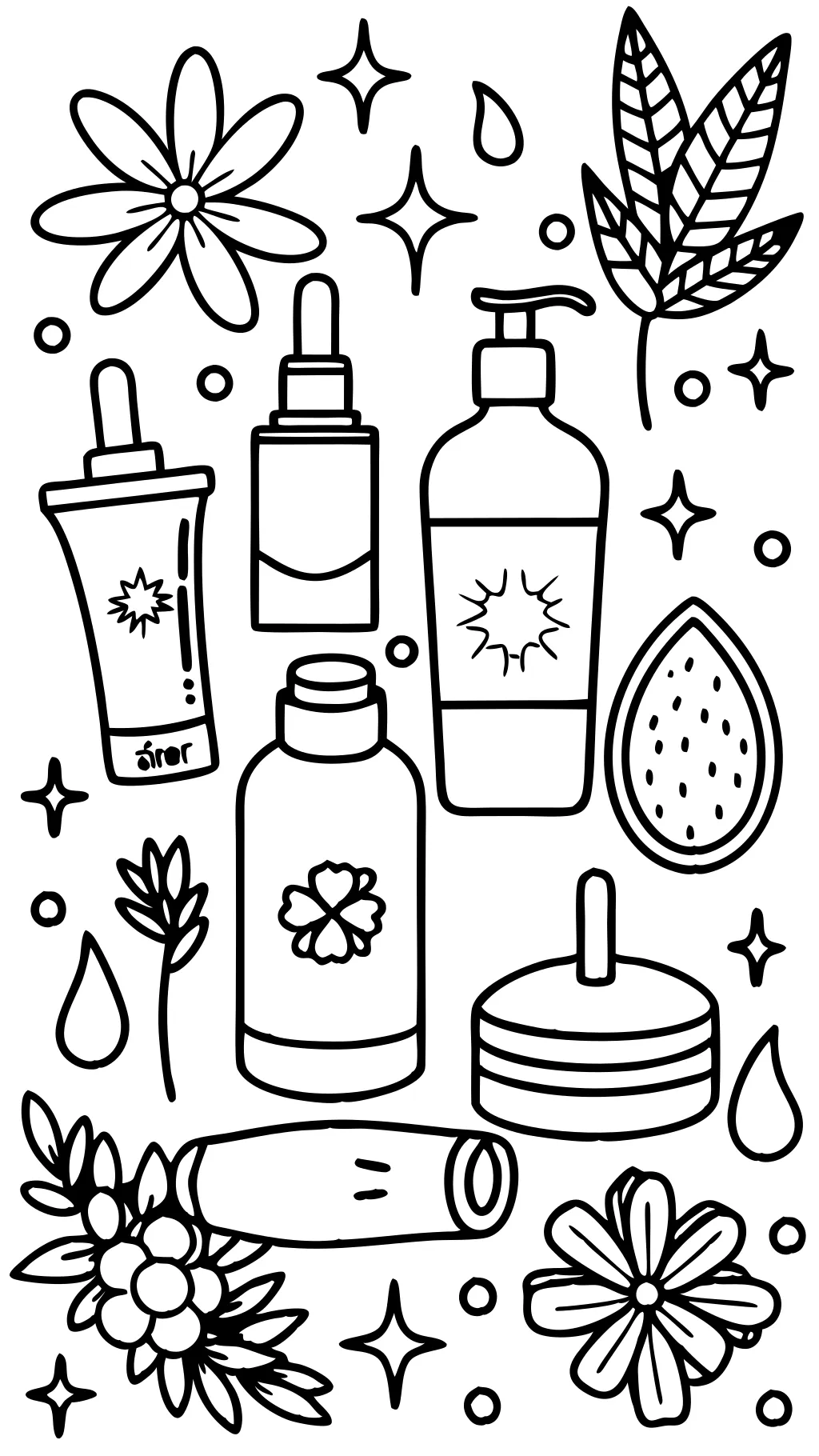 skincare coloring pages